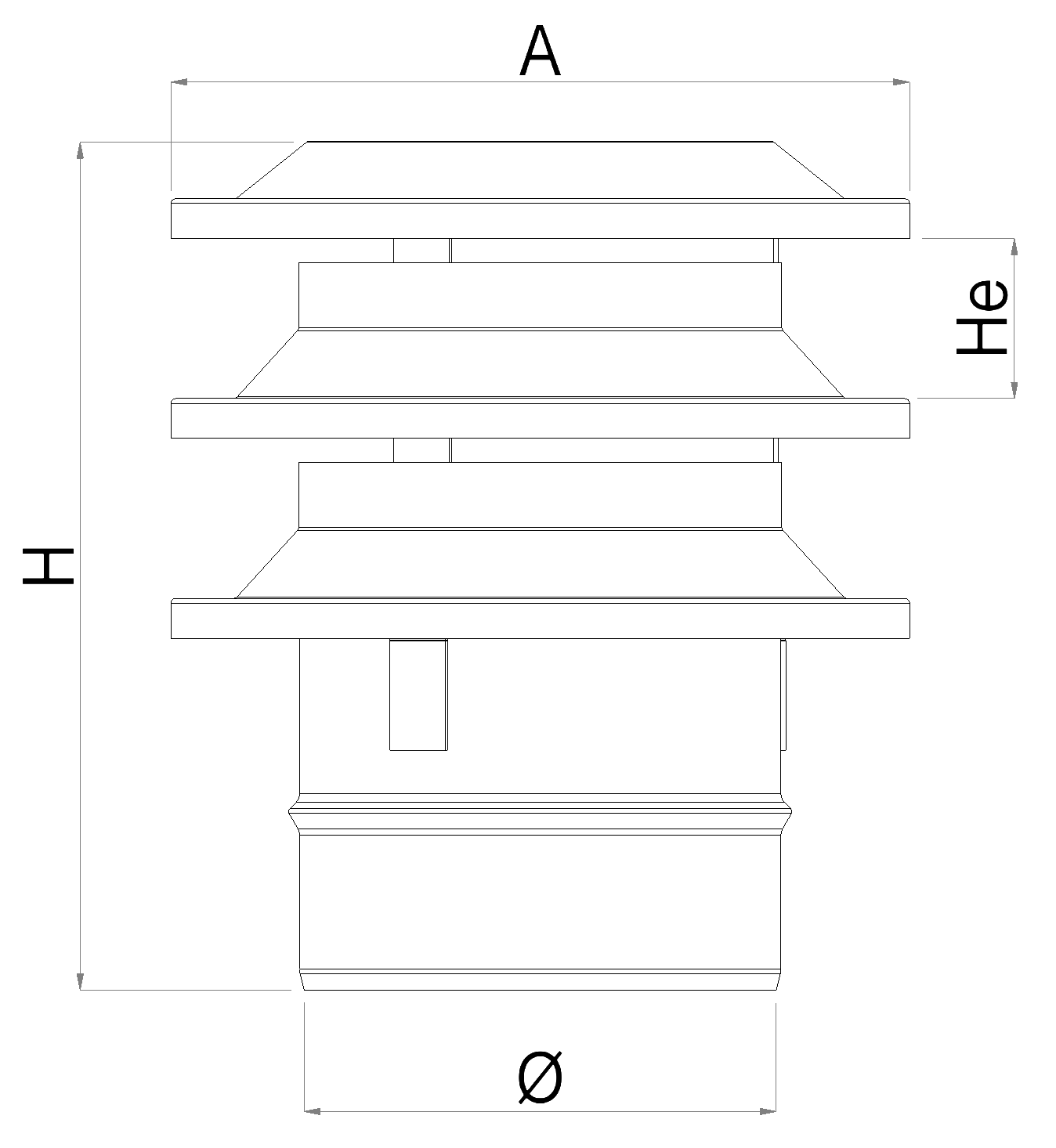 Scheda tecnica Terminale Elementi Mono Parete