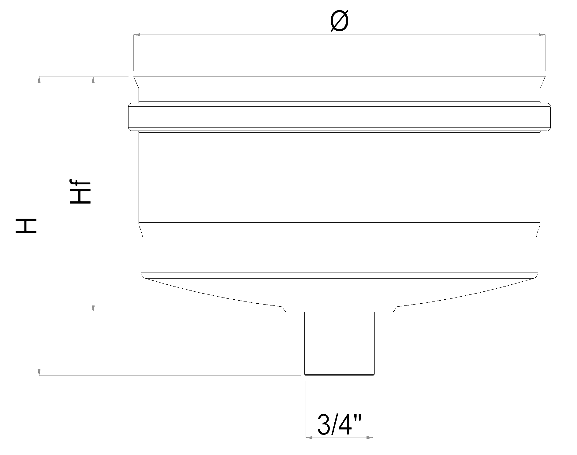 Immagine tecnica scarico condensa mono parete